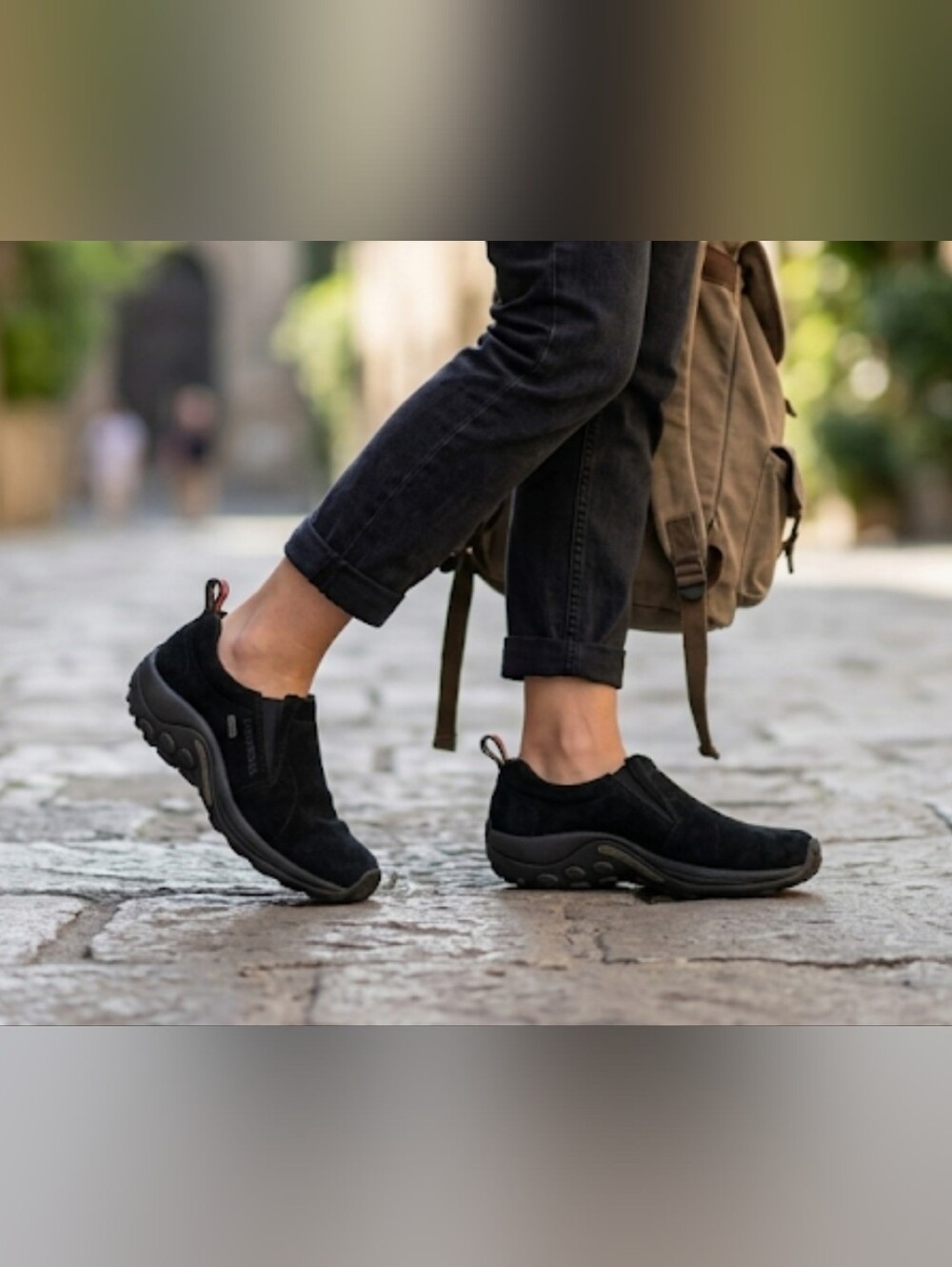 Merrell Black Suede Slip-On Ankle Booties Woman's Sz 8.5